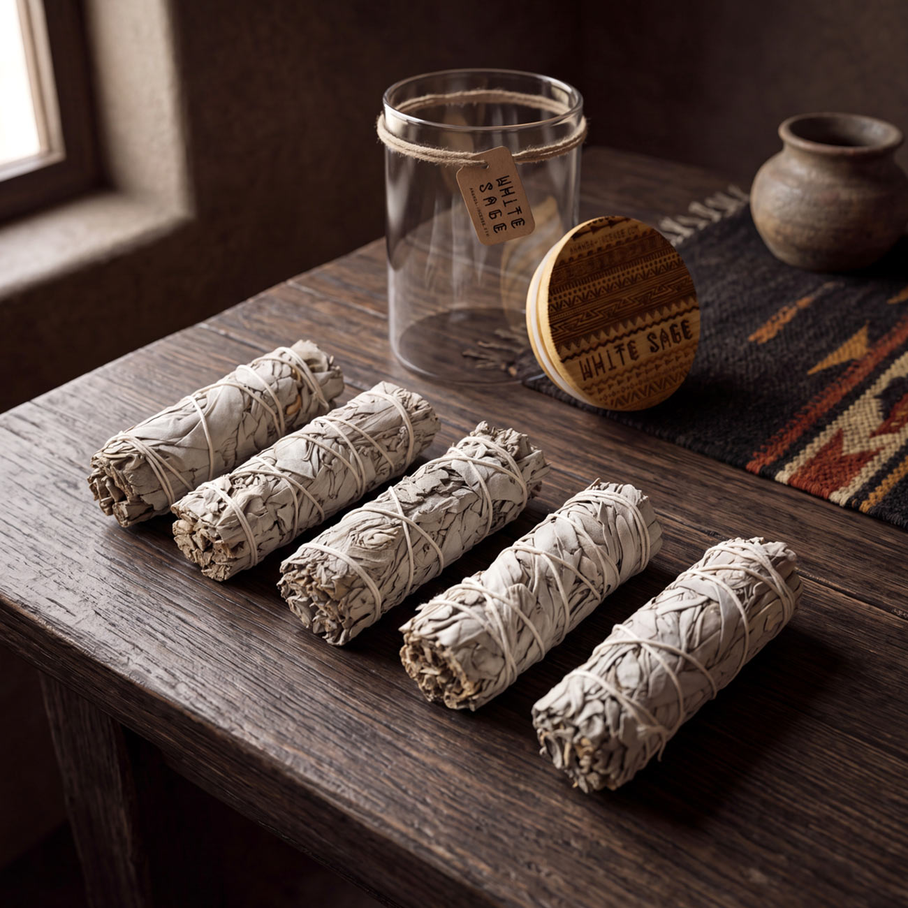 Подарочный набор «WHITE SAGE» (5 вязанок)
