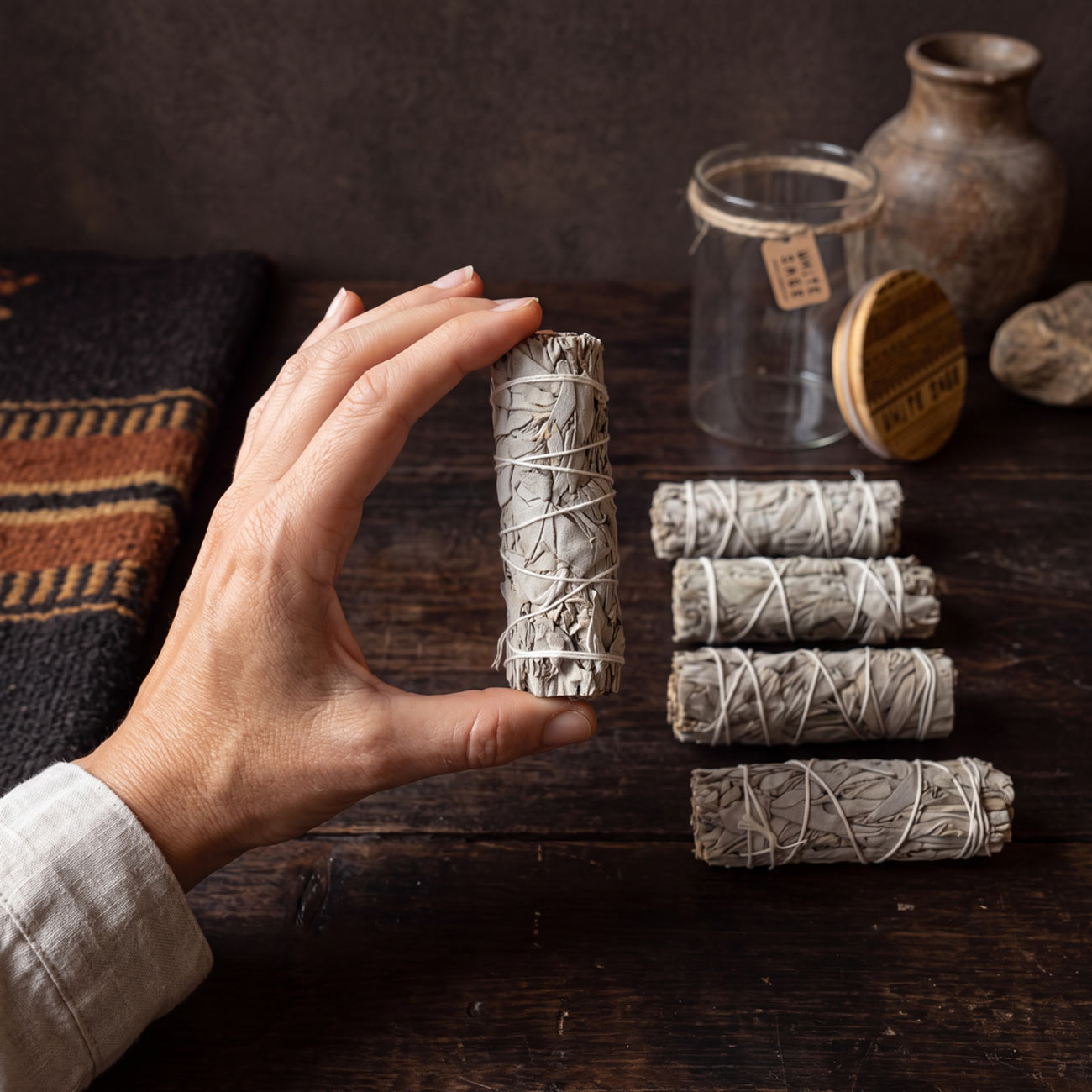 Подарочный набор «WHITE SAGE» (5 вязанок)