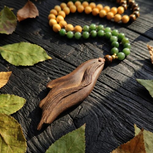 Мала «TREE OF LIFE» (сандал + уд + нефрит + бронзит)